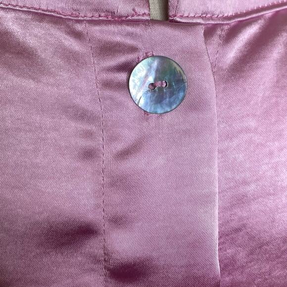 Eva Franco Cara Button Back Satin Top Rosewater Gathered Neck Women’s Large New - Picture 4 of 11